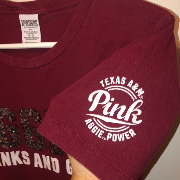 PINK aggies shirt Texas A&M - Picture 3 of 5